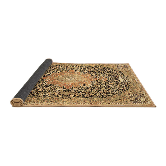 Sideview of Medallion Brown Traditional Rug, tr4458brn