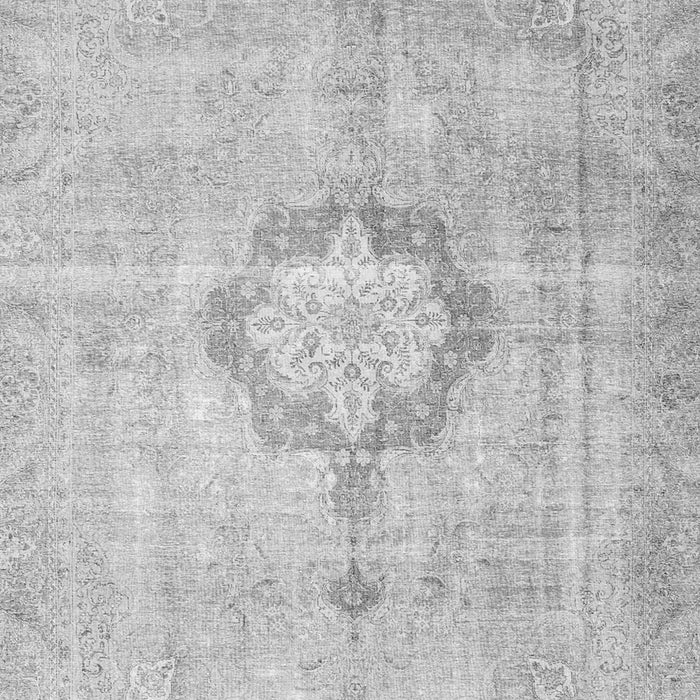 Serging Thickness of Machine Washable Medallion Gray Traditional Rug, wshtr4459gry