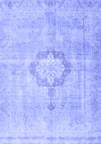 Medallion Blue Traditional Rug, tr4459blu