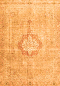 Medallion Orange Traditional Rug, tr4459org