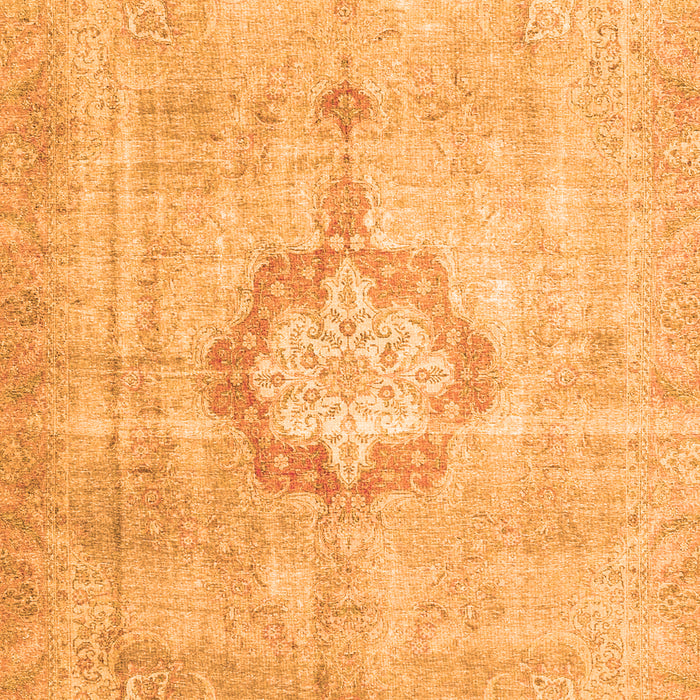 Medallion Orange Traditional Rug, tr4459org