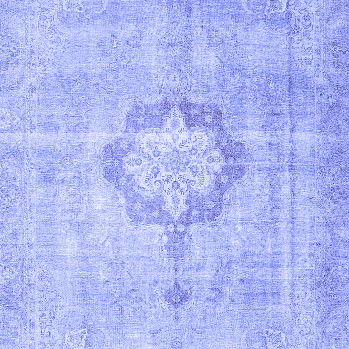 Medallion Blue Traditional Rug, tr4459blu