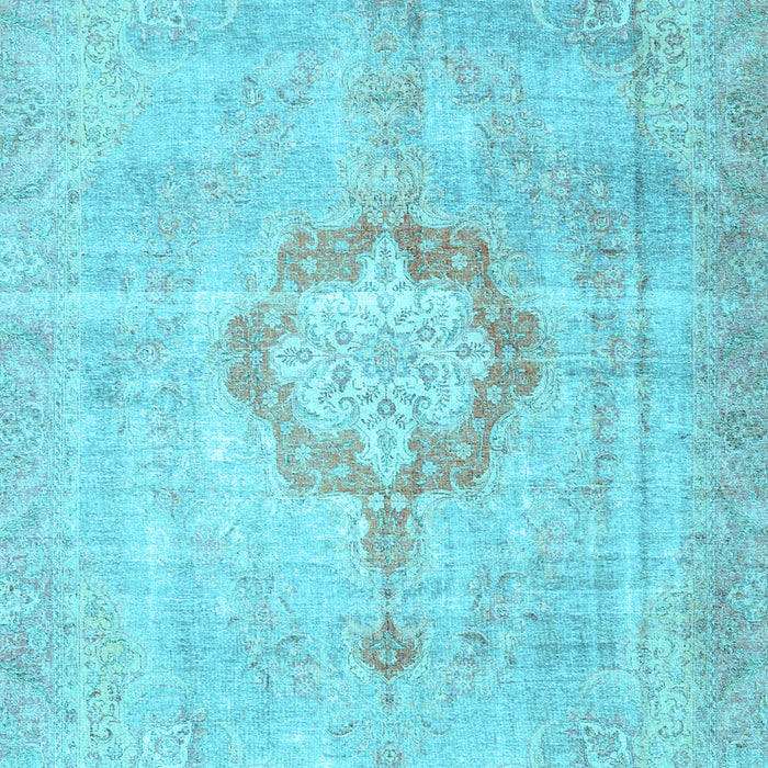 Medallion Light Blue Traditional Rug, tr4459lblu