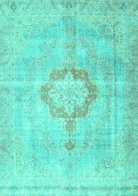 Medallion Turquoise Traditional Rug, tr4459turq