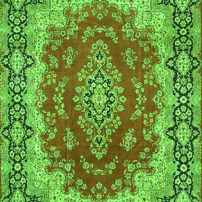 Medallion Green Traditional Rug, tr445grn