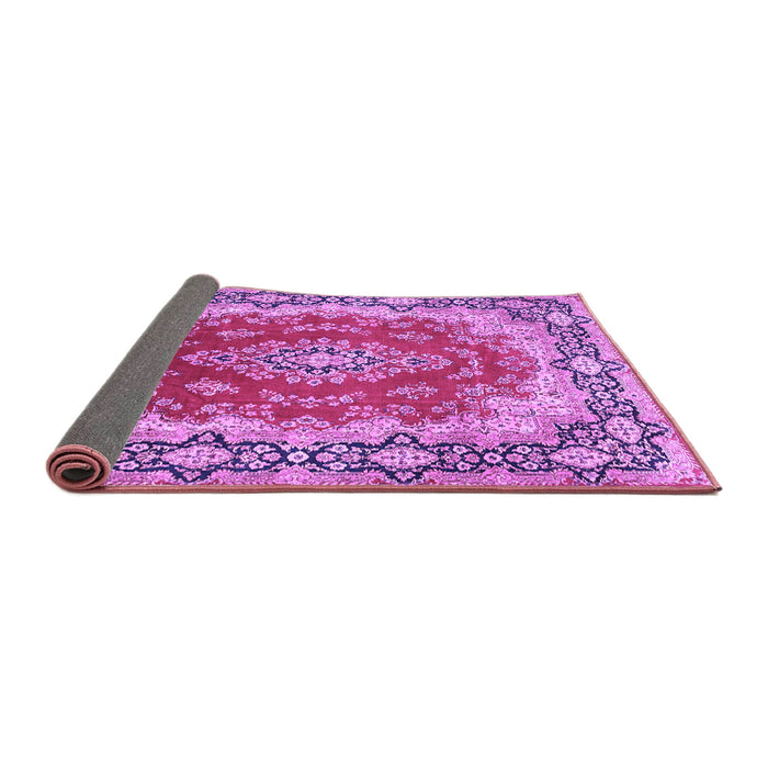 Sideview of Medallion Purple Traditional Rug, tr445pur
