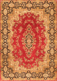 Medallion Orange Traditional Rug, tr445org