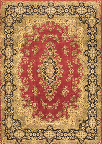 Medallion Brown Traditional Rug, tr445brn