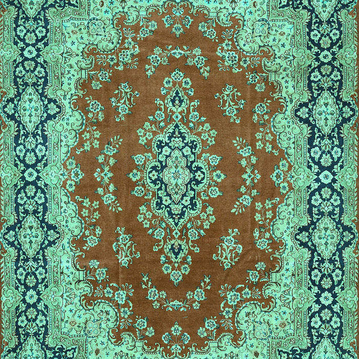 Medallion Turquoise Traditional Rug, tr445turq