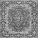 Serging Thickness of Medallion Gray Traditional Rug, tr445gry