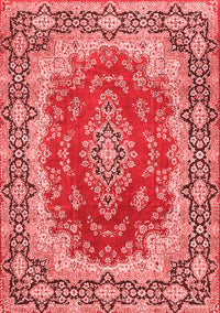 Medallion Red Traditional Rug, tr445red