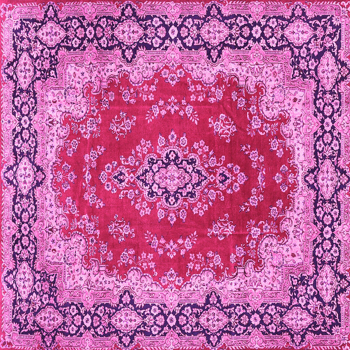 Square Medallion Pink Traditional Rug, tr445pnk