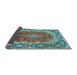 Sideview of Medallion Light Blue Traditional Rug, tr445lblu