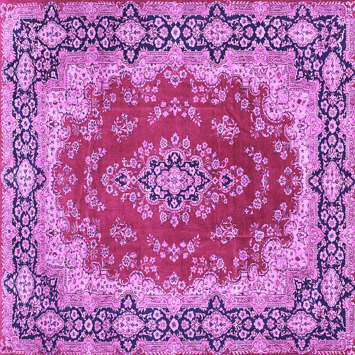 Square Medallion Purple Traditional Rug, tr445pur