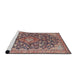 Sideview of Machine Washable Traditional Tan Brown Rug, wshtr4460