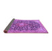 Sideview of Medallion Purple Traditional Rug, tr4460pur