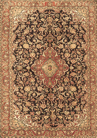 Medallion Brown Traditional Rug, tr4460brn