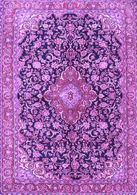 Medallion Purple Traditional Rug, tr4460pur