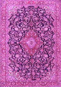 Medallion Pink Traditional Rug, tr4460pnk