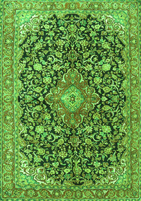 Medallion Green Traditional Rug, tr4460grn