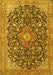 Medallion Yellow Traditional Rug, tr4460yw