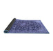 Sideview of Medallion Blue Traditional Rug, tr4460blu