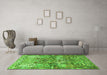 Machine Washable Persian Green Traditional Area Rugs in a Living Room,, wshtr4461grn