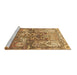 Sideview of Machine Washable Persian Brown Traditional Rug, wshtr4461brn