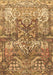 Machine Washable Persian Brown Traditional Rug, wshtr4461brn