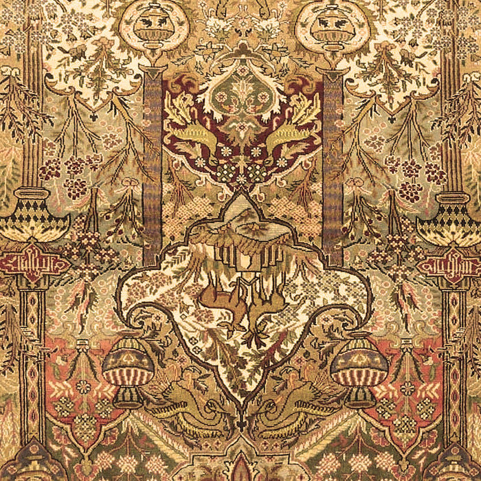 Machine Washable Persian Brown Traditional Rug, wshtr4461brn