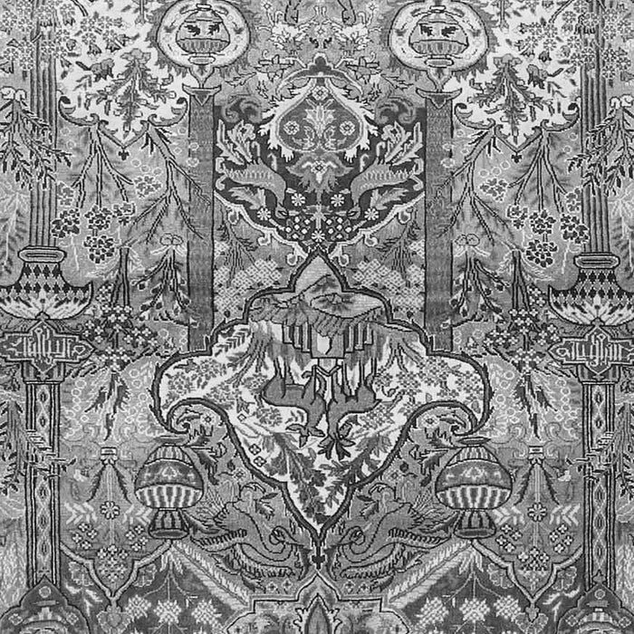 Serging Thickness of Machine Washable Persian Gray Traditional Rug, wshtr4461gry