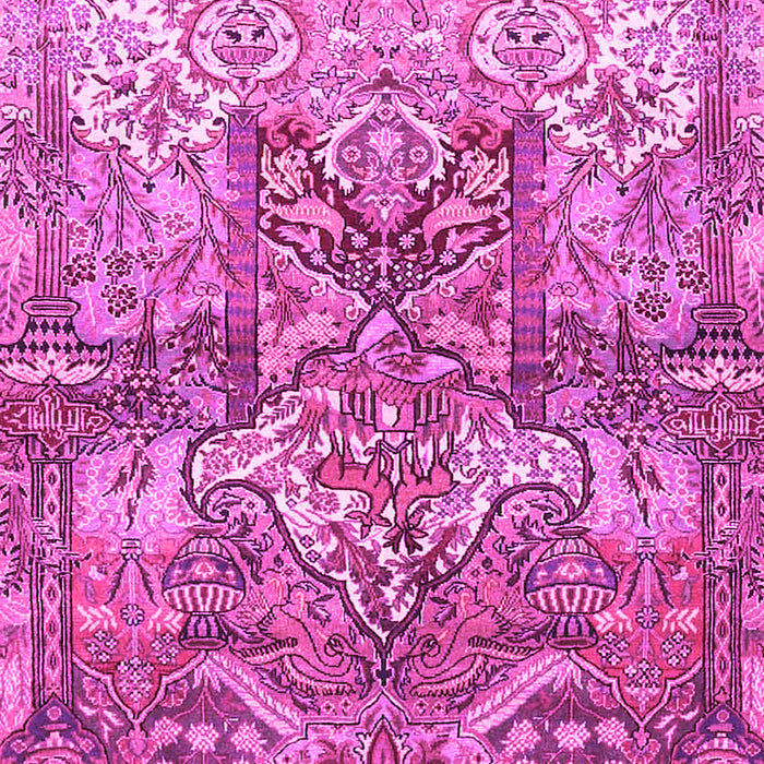 Machine Washable Persian Pink Traditional Rug, wshtr4461pnk