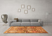 Machine Washable Persian Orange Traditional Area Rugs in a Living Room, wshtr4461org