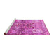 Sideview of Machine Washable Persian Pink Traditional Rug, wshtr4461pnk