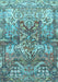 Machine Washable Persian Light Blue Traditional Rug, wshtr4461lblu