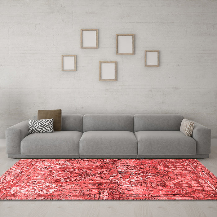 Traditional Red Washable Rugs