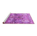 Sideview of Machine Washable Persian Purple Traditional Area Rugs, wshtr4461pur