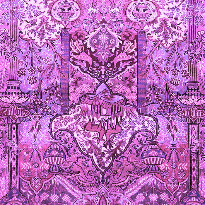 Machine Washable Persian Purple Traditional Area Rugs, wshtr4461pur