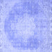 Square Persian Blue Traditional Rug, tr4462blu