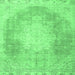 Square Persian Emerald Green Traditional Rug, tr4462emgrn