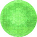 Square Persian Green Traditional Rug, tr4462grn