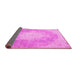 Sideview of Persian Pink Traditional Rug, tr4462pnk