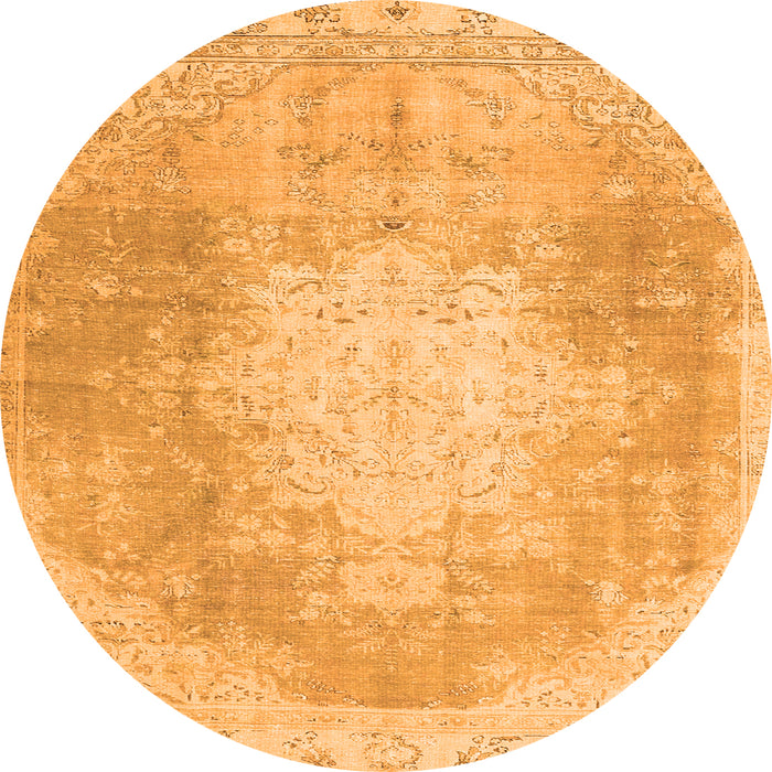 Square Persian Orange Traditional Rug, tr4462org