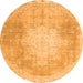 Square Persian Orange Traditional Rug, tr4462org