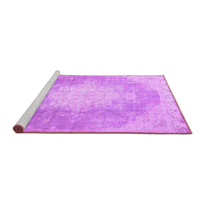 Sideview of Machine Washable Persian Purple Traditional Area Rugs, wshtr4462pur