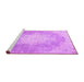 Sideview of Machine Washable Persian Purple Traditional Area Rugs, wshtr4462pur