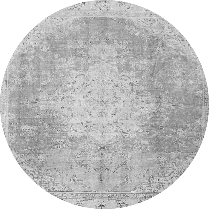 Machine Washable Persian Gray Traditional Rug, wshtr4462gry