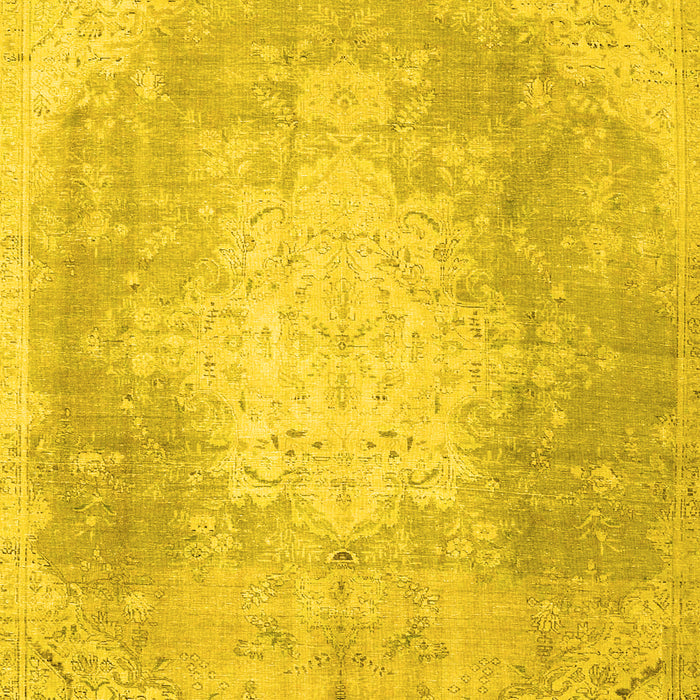 Machine Washable Persian Yellow Traditional Rug, wshtr4462yw