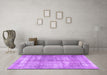 Machine Washable Persian Purple Traditional Area Rugs in a Living Room, wshtr4463pur
