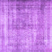 Square Machine Washable Persian Purple Traditional Area Rugs, wshtr4463pur